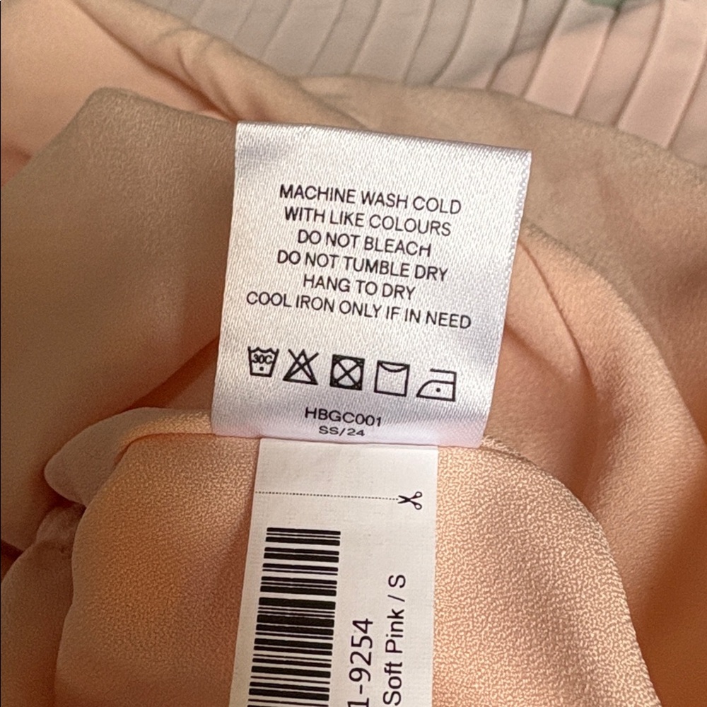 Quince Soft Pink Chiffon Pleaded Midi- size Small - Picture 5 of 5